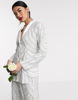 Thumbnail for your product : Beauut Bridal embellished jacket co ord