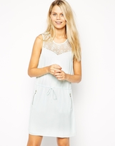 Thumbnail for your product : Vila Titra Sleeveless Drawstring Dress With Lace Panel