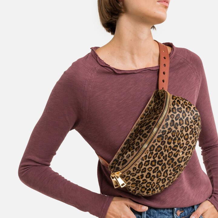 Herbert Frere Soeur La Grande Lili Bum Bag In Leopard Print Leather