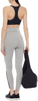 Thumbnail for your product : adidas Printed Cotton-blend Jersey Sports Bra