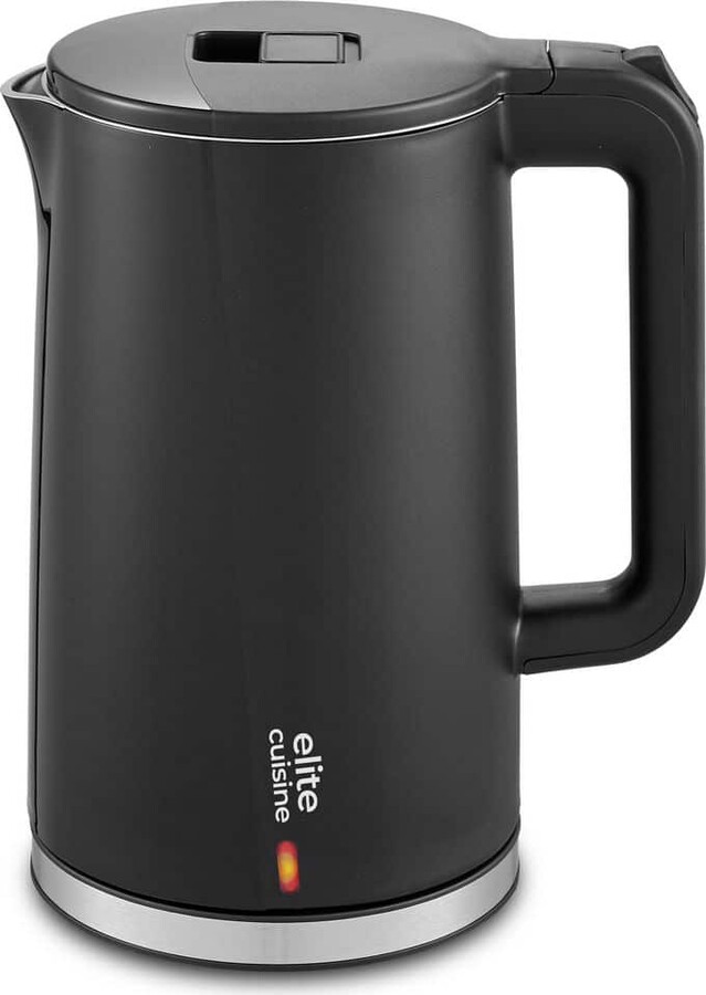 ELITECUISINE EKT8522 1. 7L Cool-Touch Electric Kettle, Black, 7 Cups