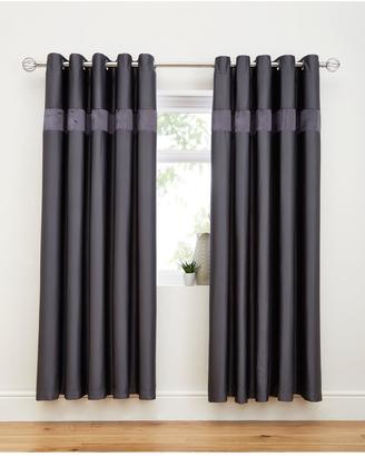 Very 3D Ruffle Border Lined Eyelet Curtains