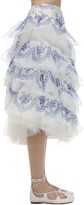 Thumbnail for your product : Simone Rocha Printed Ruffle Organza & Tulle Skirt
