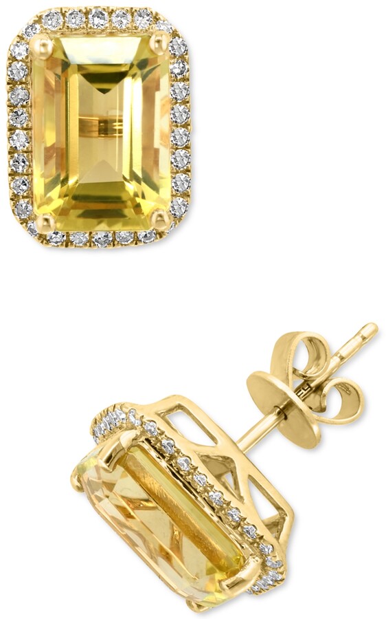 Details about   Lemon Quartz Gemstone Anniversary Jewelry 10k White Gold Earrings