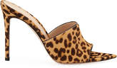 Thumbnail for your product : Gianvito Rossi Leopard-Print Calf Hair Open-Toe Mule