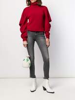 Thumbnail for your product : Liu Jo cropped skinny jeans with glitter stripe