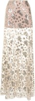 Thumbnail for your product : macgraw Dorothea floral sequined embroidered skirt