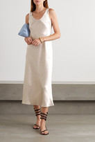 Thumbnail for your product : Max Mara Leisure Washed-satin Midi Dress - Cream