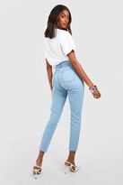 Thumbnail for your product : boohoo Basics High Waisted Ripped Skinny Jeans