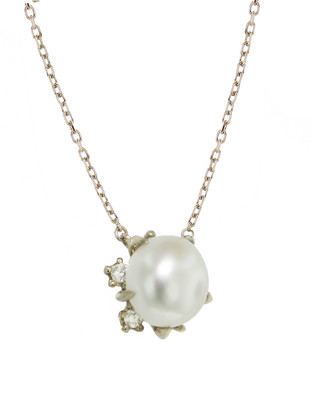 Kataoka Pearl Snowflake Necklace - Beige Gold
