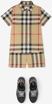 Thumbnail for your product : Burberry Childrens Check Stretch Cotton Tailored Shorts Size: 10Y