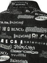 Thumbnail for your product : Balenciaga All Over Print Cotton Denim Jacket