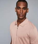 Thumbnail for your product : Reiss JUDE PIQUE ZIP NECK POLO Pink