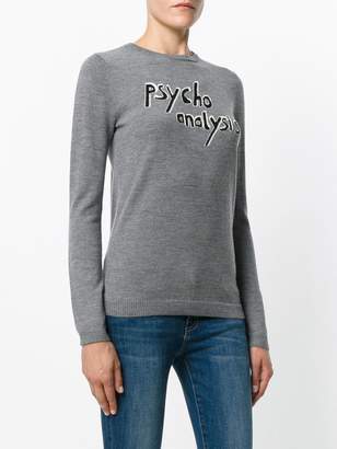 Bella Freud knitted top with slogan