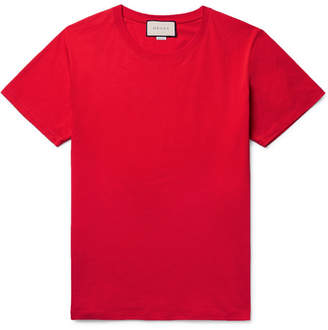 Gucci Printed Cotton-jersey T-shirt - Red