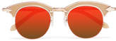 Thumbnail for your product : Karen Walker Buccaneer Cat-eye Acetate And Gold-tone Sunglasses