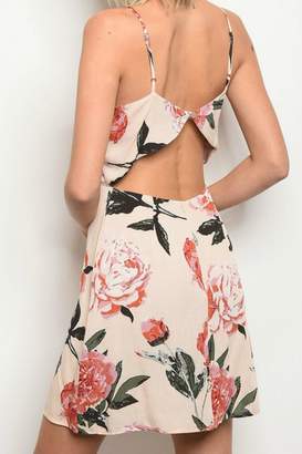 Pretty Little Things Backless Floral Dress