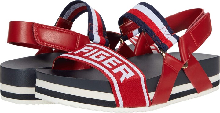 Descenso repentino moneda negativo Tommy Hilfiger Bekett Red Multi 9 M - ShopStyle Sandals