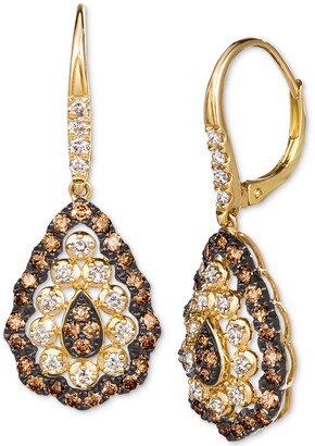 LeVian Chocolate Diamond (7/8 ct. t.w.) & Nude Diamond (1/2 ct. t.w.) Drop Earrings in 14k Gold