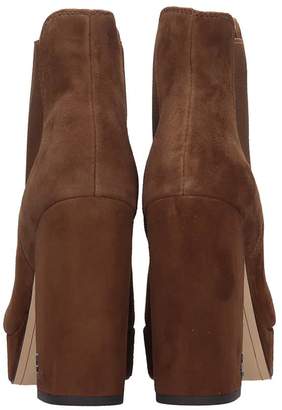 Sam Edelman Abella High Heels Ankle Boots In Leather Color Suede