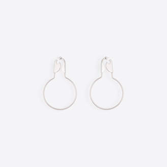 Balenciaga Very large pierced earrings inspired by the safety pin