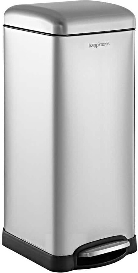 happimess Betty Retro 8 Gal. Chrome Step-Open Trash Can