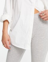 Thumbnail for your product : ASOS Petite DESIGN Petite cotton legging in grey marl