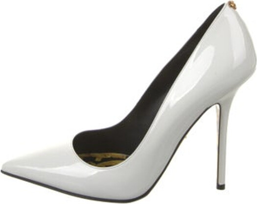 atelier versace patent leather gogo boots