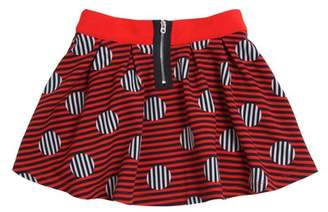 Little Marc Jacobs Polka Dot Stripe Textured Techno Skirt