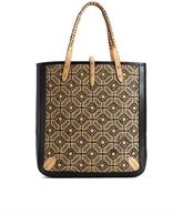 Thumbnail for your product : Brooks Brothers Large Embroidered Straw Tote