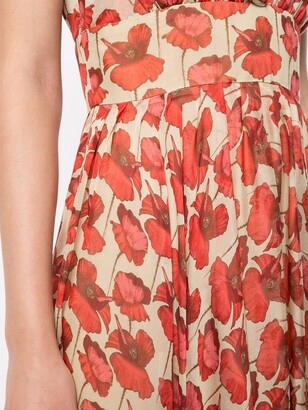 Raquel Diniz Julie poppy-print silk dress