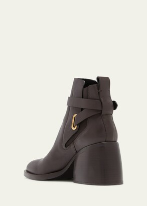 See by Chloe Averi Leather Buckle Ankle Boots