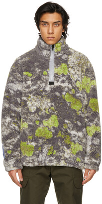 McQ Multicolor Sherpa Fleece Half-Zip Sweater