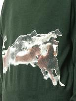 Thumbnail for your product : Toga Horse bead-appliqué wool sweater