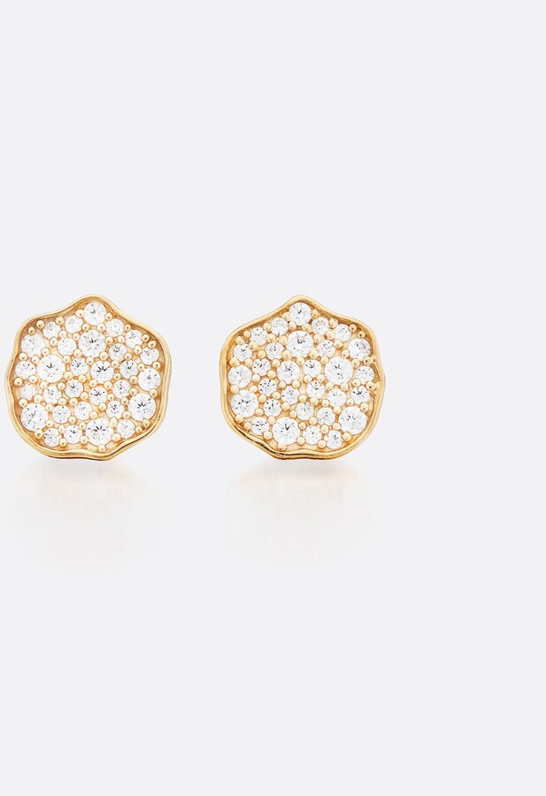 Petite Fleur Pavé Diamond Mini Stud Earrings
