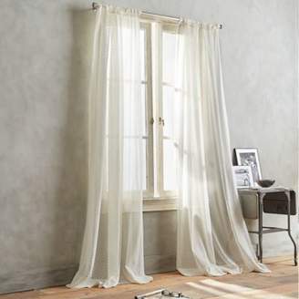 DKNY Modern Lines 63-Inch Sheer Window Curtain Panel in Ivory