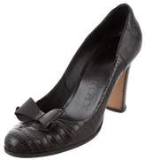 Thumbnail for your product : Burberry Embossed Bow Pumps