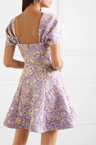 Thumbnail for your product : Rotate by Birger Christensen Petra Off-the-shoulder Floral-jacquard Mini Dress - Lilac