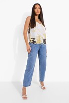 Thumbnail for your product : boohoo Tall Shell Chain Print Woven Camisole