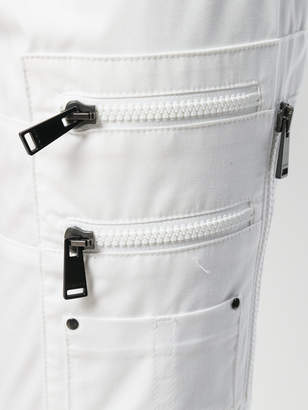 Versace zipped slim trousers