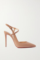 Thumbnail for your product : Christian Louboutin Jenlove 100 Leather Slingback Pumps - Neutrals