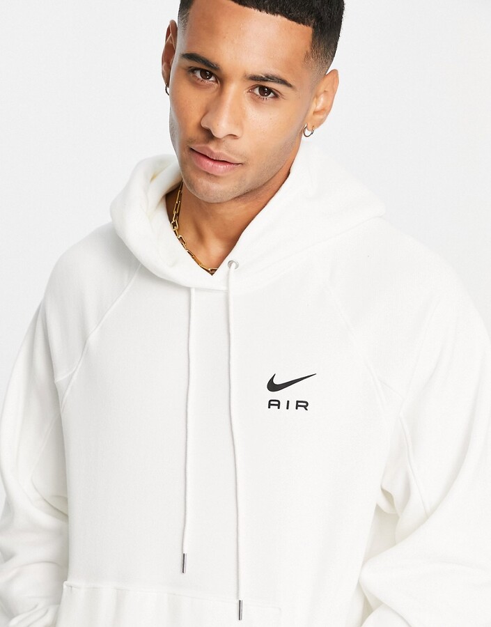 Nike Air Pack french terry hoodie in white - ShopStyle