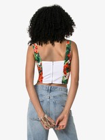 Thumbnail for your product : Dolce & Gabbana Cady geranium bustier top