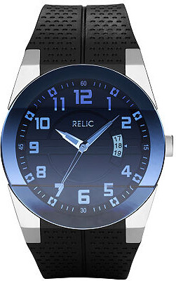 Relic By Fossil Mens Black Strap Watch Zr11861