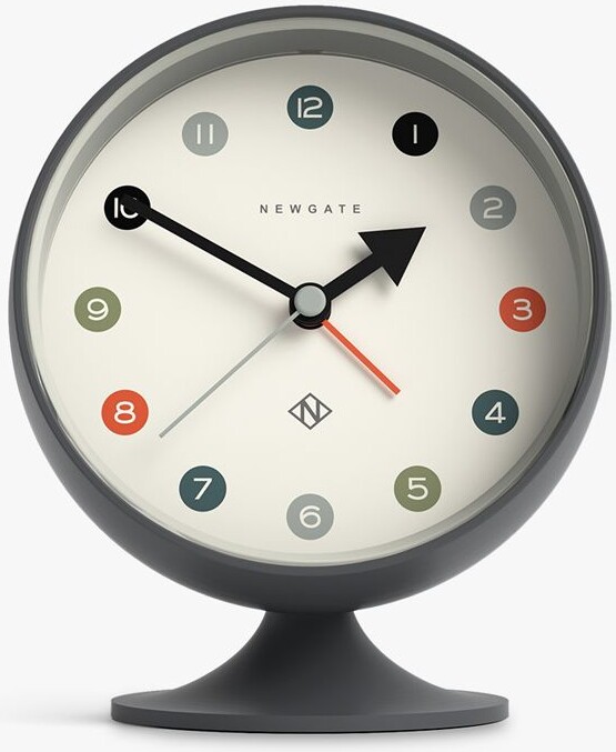Newgate Clocks Spheric Silent Sweep Round Analogue Alarm Clock ShopStyle