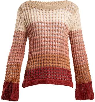 See by Chloe Colour-block open-knit sweater