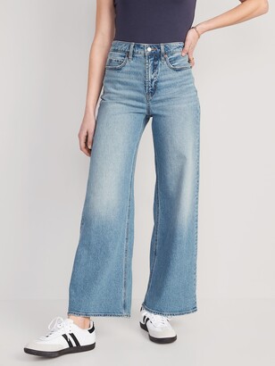 Old Navy Extra High-Waisted A-Line Wide-Leg Jeans for Women