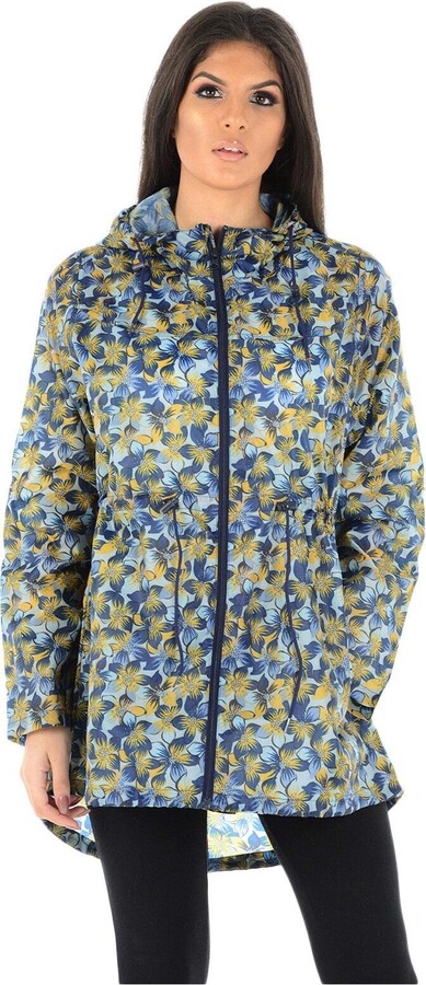 MyShoeStore Ladies Women Rain Mac Raincoat Showerproof Fishtail Cagoule