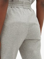 Thumbnail for your product : Moncler Logo-appliqué Cotton-blend Jersey Track Pants - Grey
