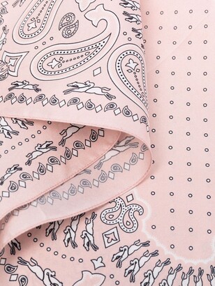 Longchamp Paisley-Print Silk Scarf